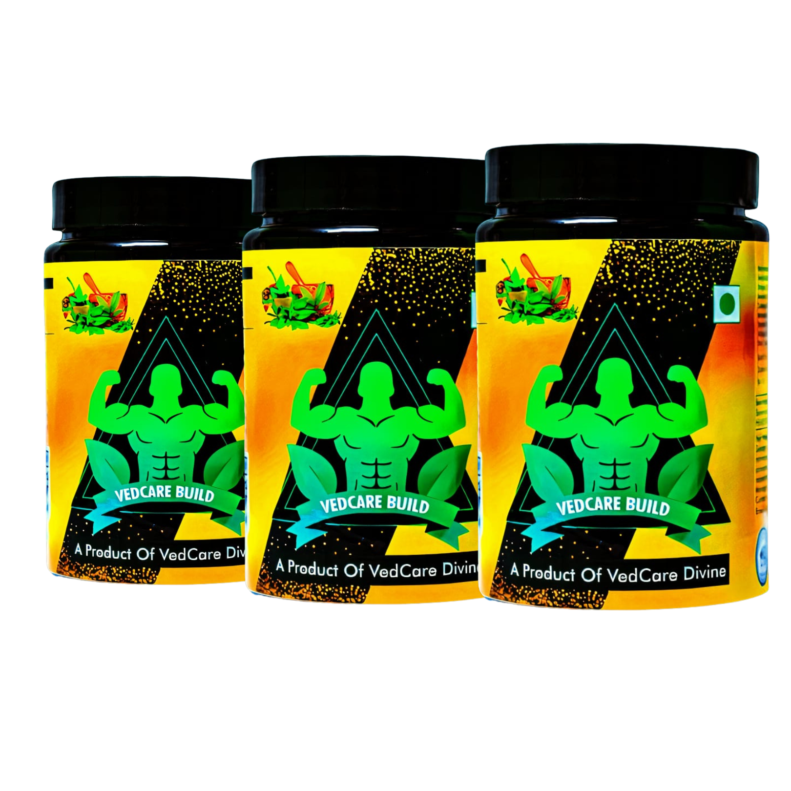 Vedcare Gold 💥वेदकेयर बिल्ड गोल्ड (2+1)&nbsp; (1 month 4kg to 12 kg Weight Gain + MuscleMass ) 47 Herbs🌾🪸🫘🥜🫚